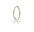 Anello Filodamore Rubinia Oro Giallo 9kt con 3 Diamanti