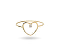 Anello Filodamore Rubinia Cuore Oro Giallo 9kt con Diamante