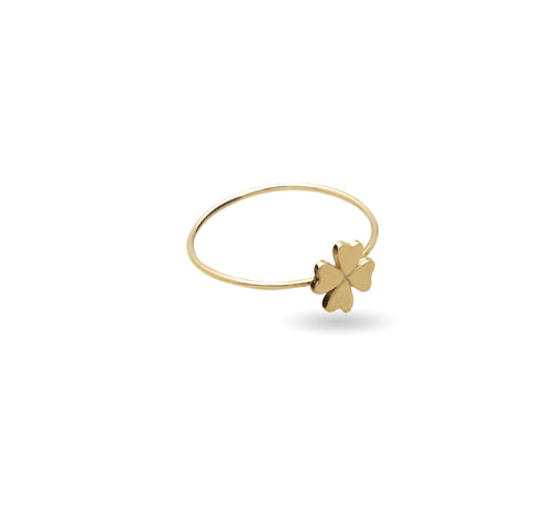 Anello Filodamore Rubinia Quadrifoglio Oro Giallo 9kt