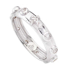Anello Amen Rosario Argento 925 Rodiato Zirconi Bianchi