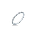 Anello girodito Mirco Visconti in oro bianco 18kt con diamanti 0,23 ct su tutta la circonferenza