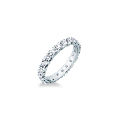 Anello girodito Mirco Visconti in oro bianco 18kt con diamanti 1,52 ct su tutta la circonferenza