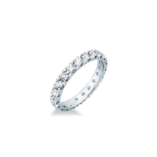 Anello girodito Mirco Visconti in oro bianco 18kt con diamanti 1,52 ct su tutta la circonferenza