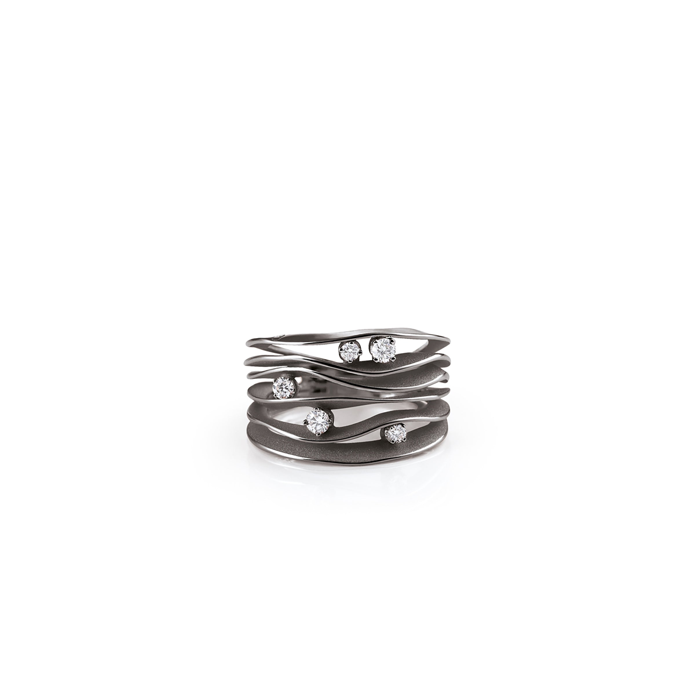 Anello Annamaria Cammilli Dune Oro Nero Lava 18kt