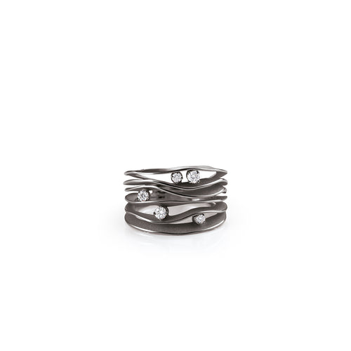 Anello Annamaria Cammilli Dune Oro Nero Lava 18kt