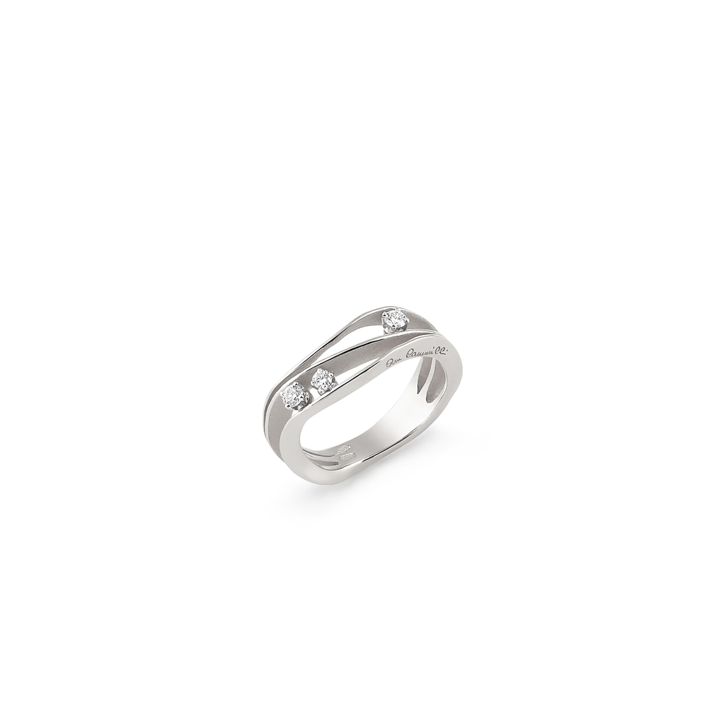 Anello Annamaria Cammilli Dune Trilogy Oro Bianco Ice