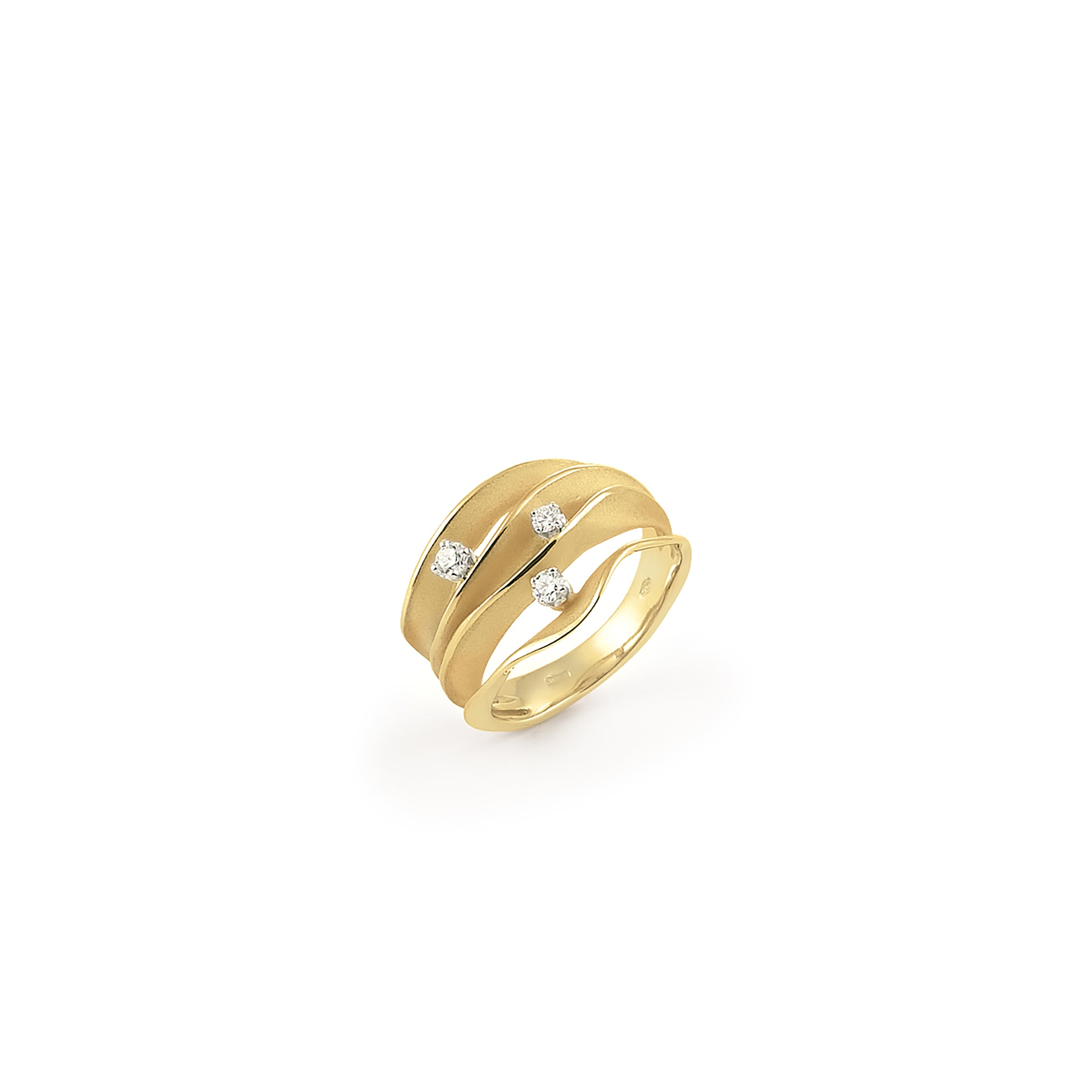 Anello Annamaria Cammilli Dune Oro Giallo Sunrise con Diamanti