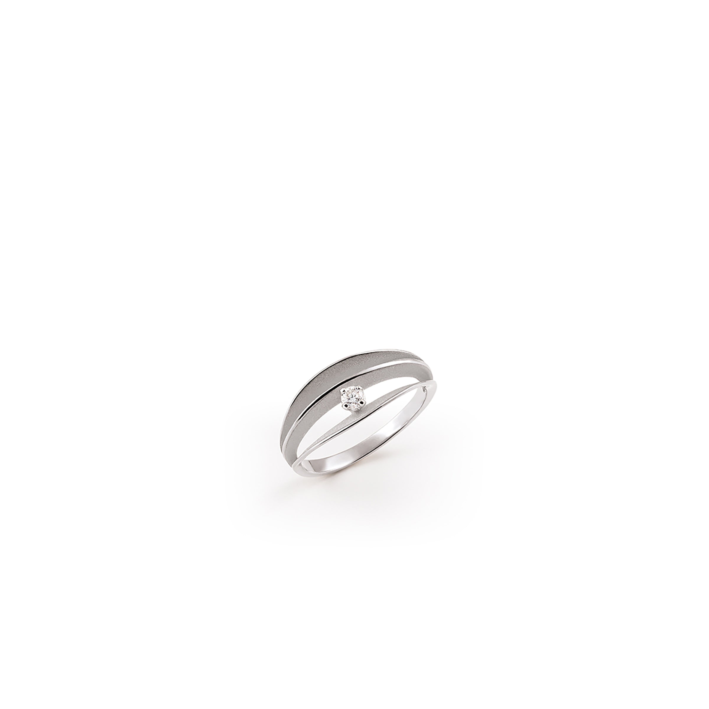 Anello Annamaria Cammilli Velaa Star Oro Bianco Ice Diamanti