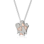Collana Roberto Giannotti angelo con zirconi bianchi e cuori rosati - vista 2