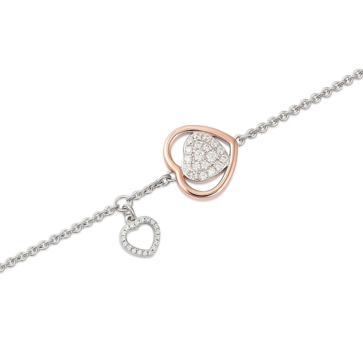 Bracciale Argento 925 Roberto Giannotti Doppio Cuore - vista 2