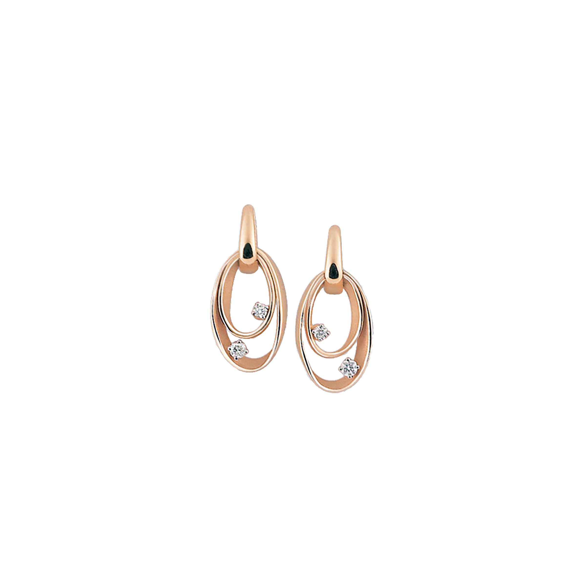 Orecchini Annamaria Cammilli Dune oro arancio apricot con diamanti