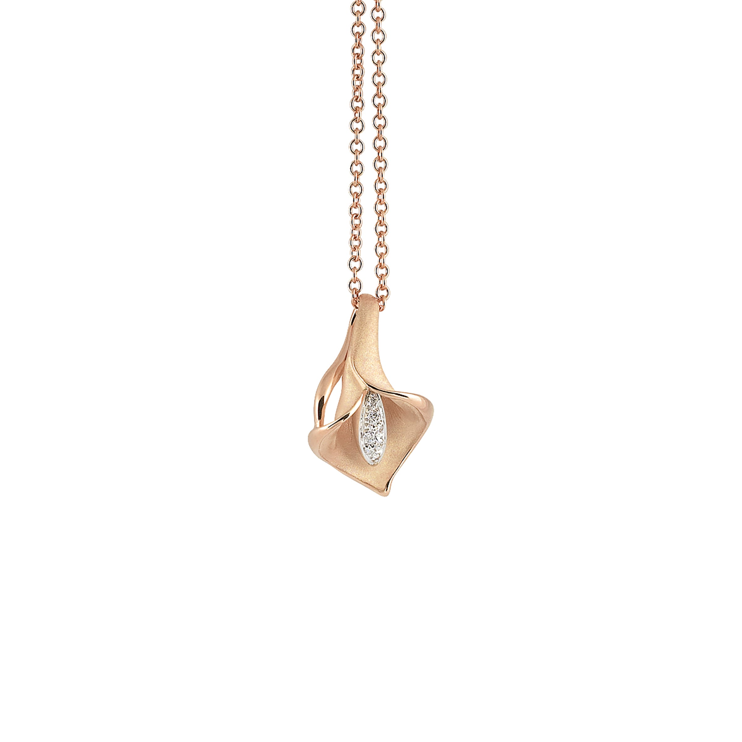 Pendente Punto Luce Annamaria Cammilli Calla in Oro Arancio Apricot