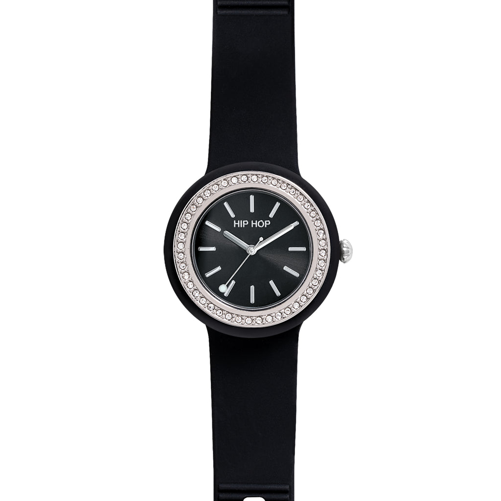 Orologio Hip Hop Hero.DOT Bezel Glam Crystal Black Cassa 34mm