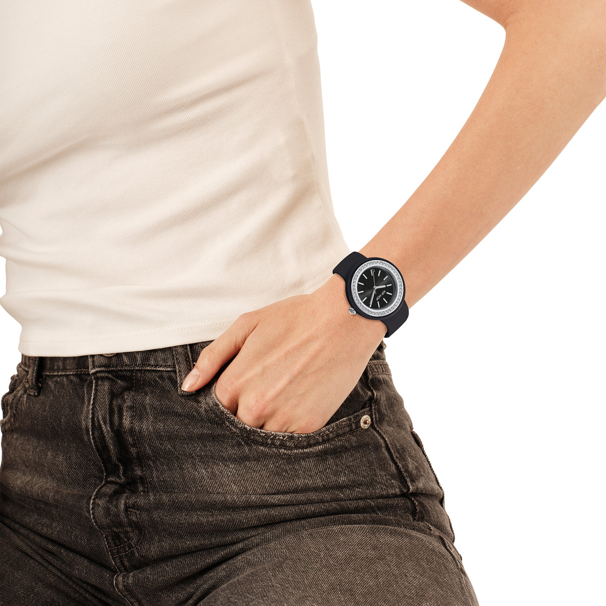 Orologio Hip Hop Hero.DOT Bezel Glam Crystal Black Cassa 34mm - vista 4