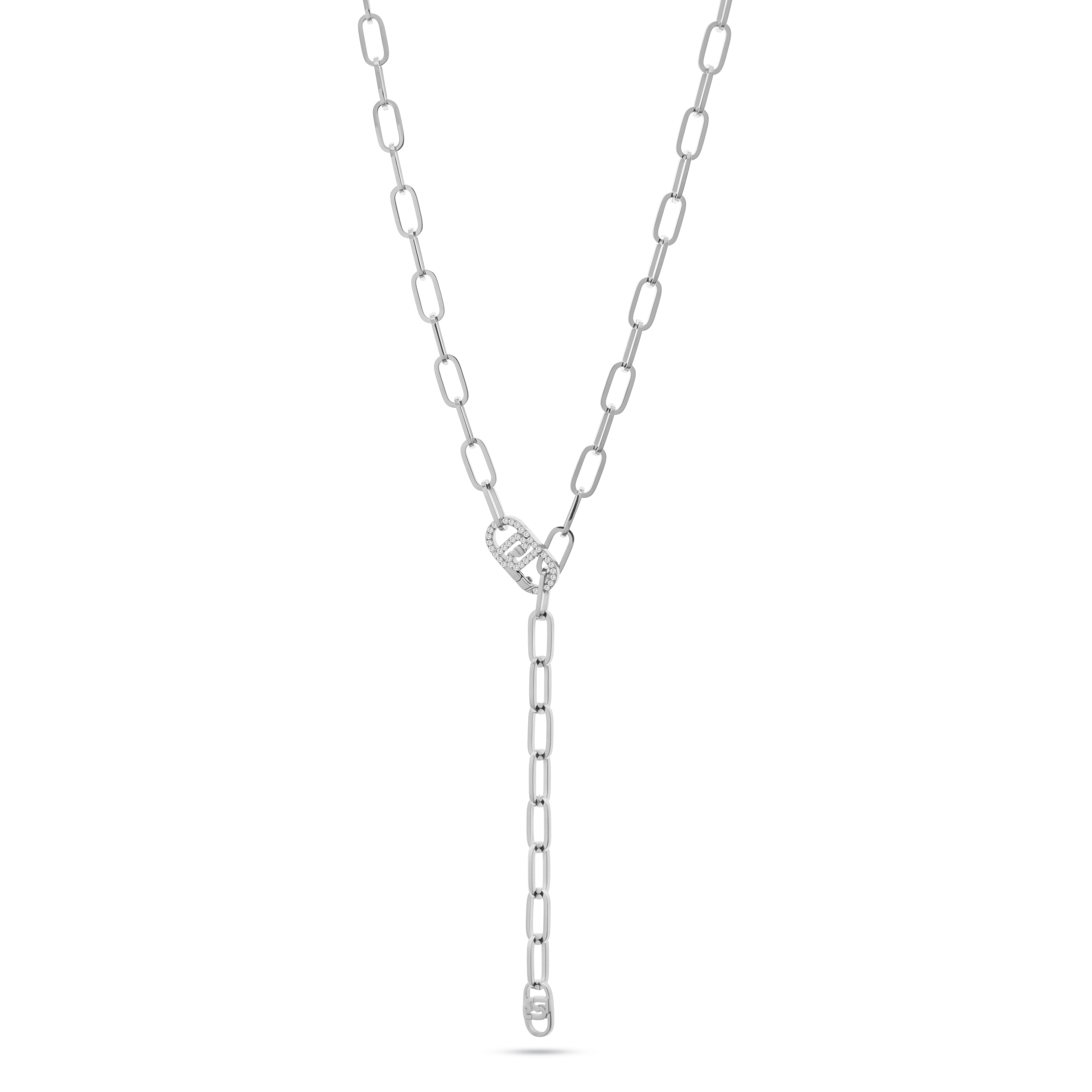 Collana Liu Jo Fashion Acciaio Logo con Zirconi - packshot ufficiale
