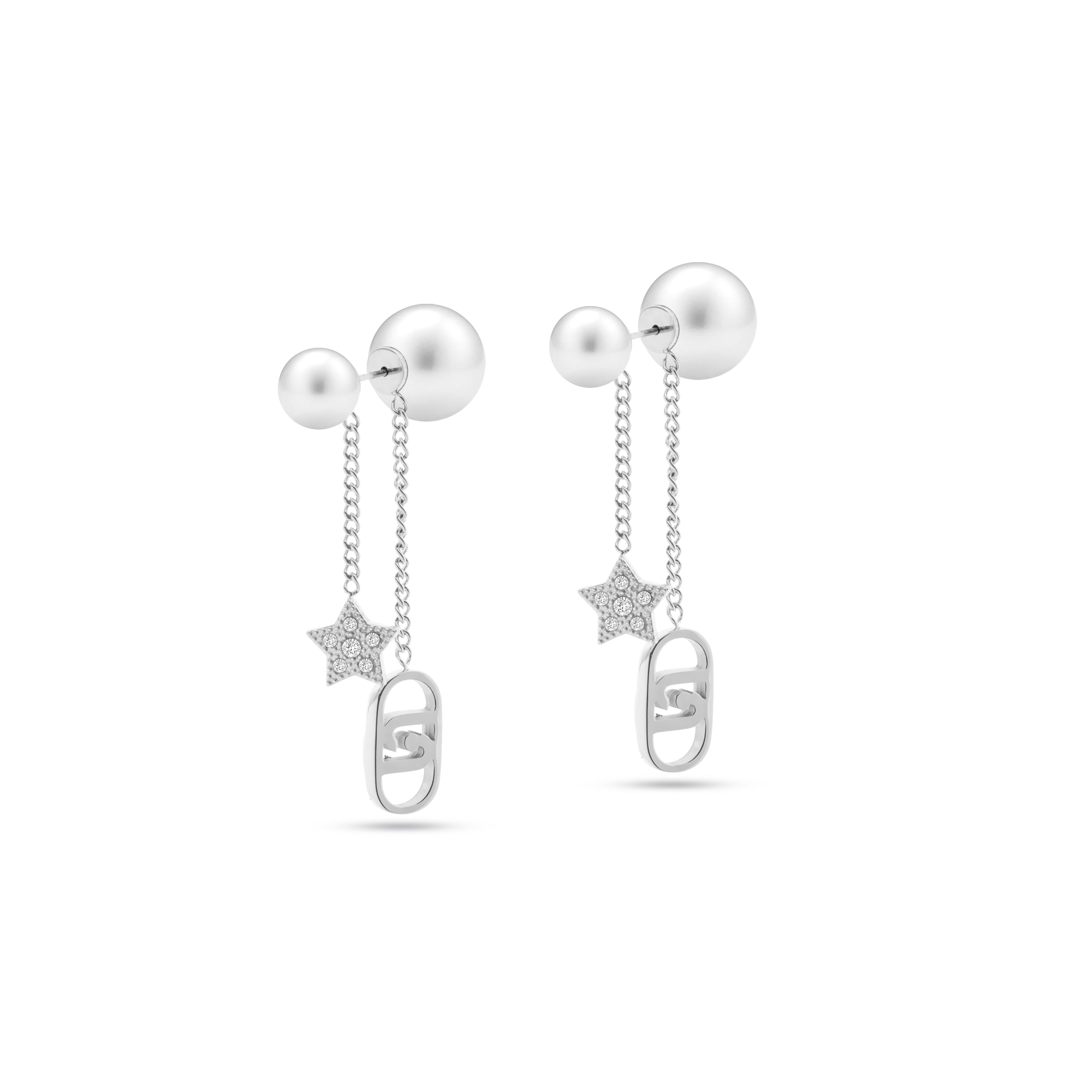Orecchini Liu Jo Acciaio Fashion Stella e Logo Pendenti - packshot ufficiale