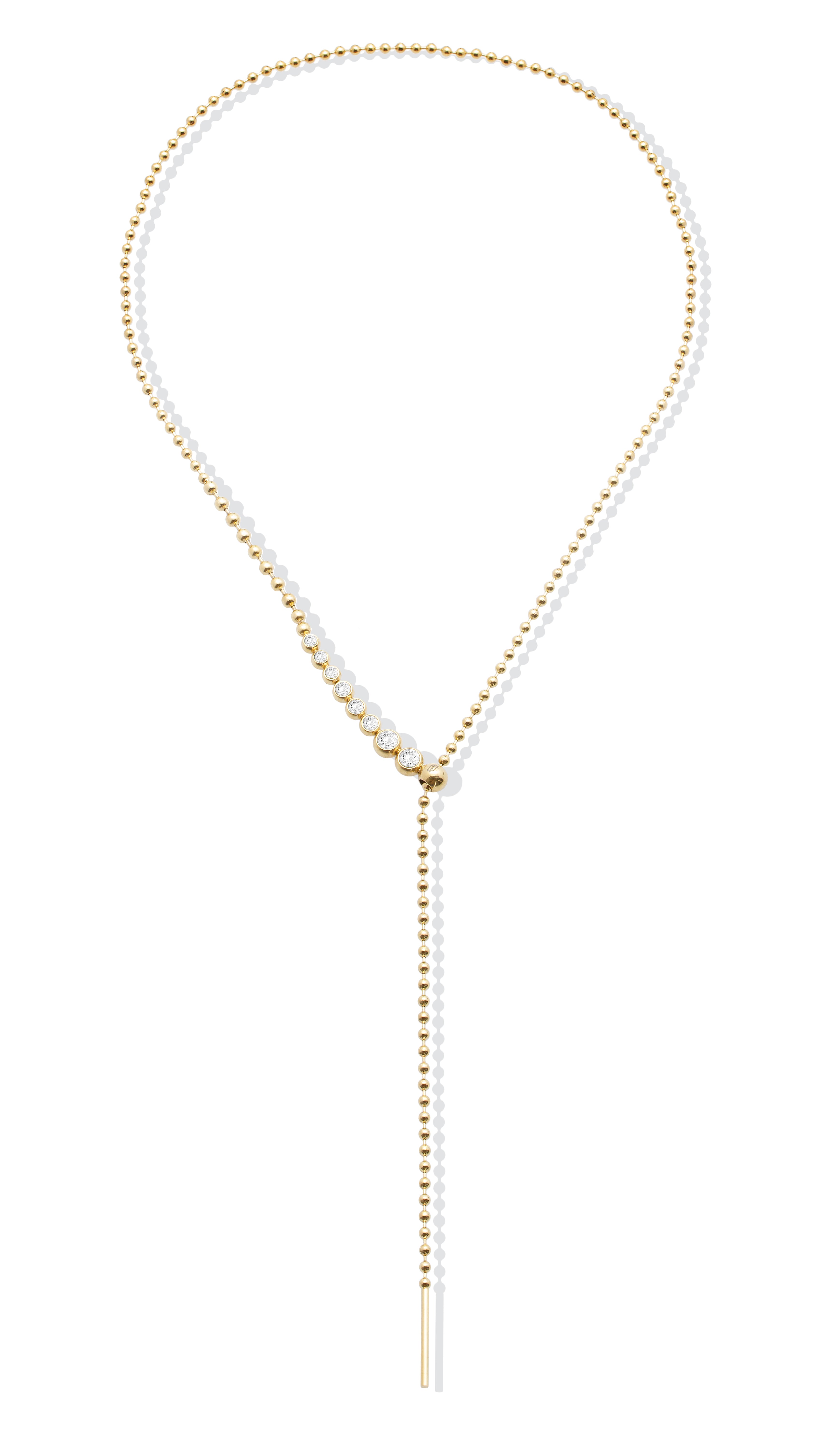 Collana Liu Jo Acciaio Dorato Maglia Pallini Zirconi - packshot ufficiale