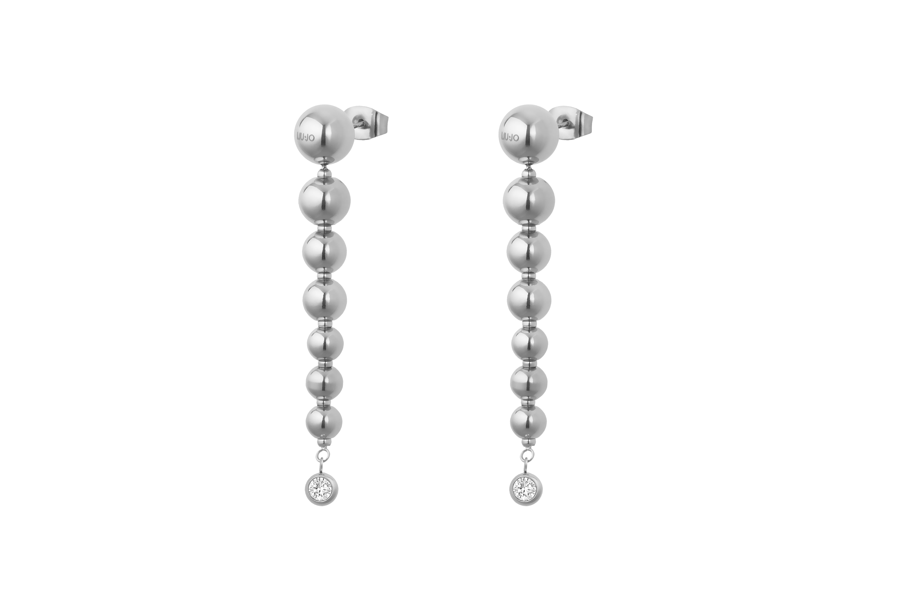 Orecchini Liu Jo Acciaio Fashion Pendente Zirconi 5cm - packshot ufficiale