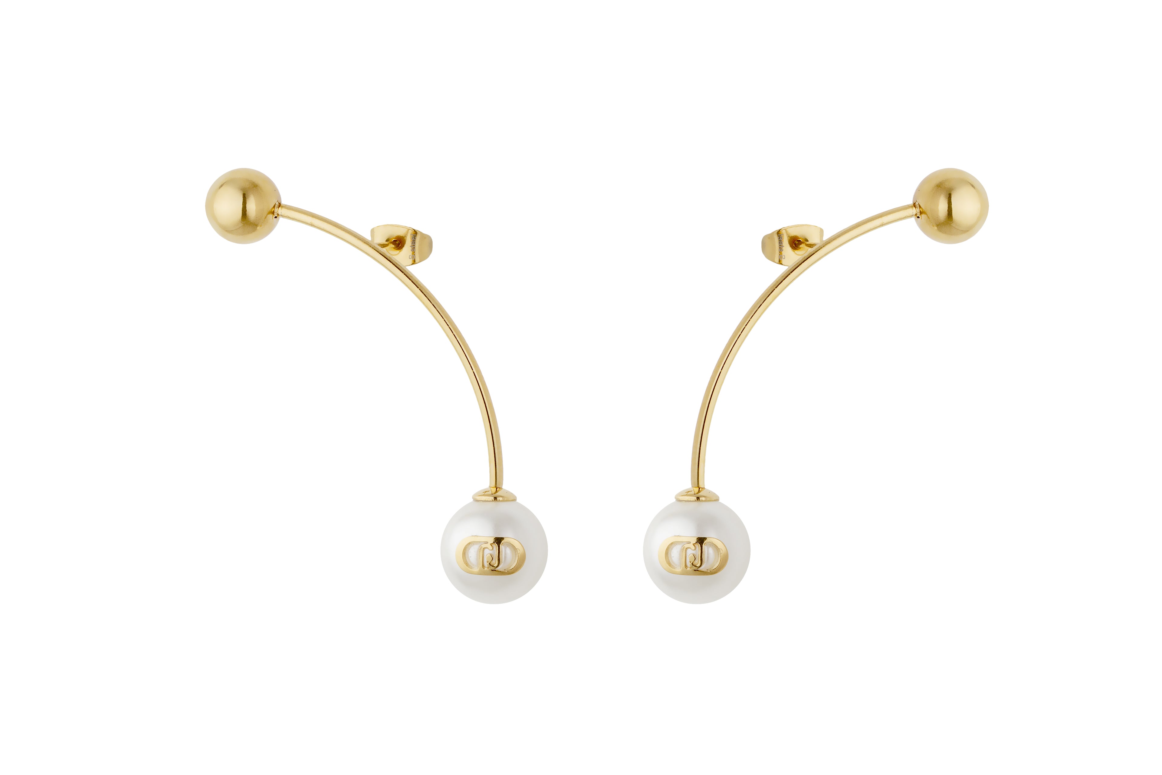 Orecchini Liu Jo Essential Acciaio Gold con Perla - packshot ufficiale