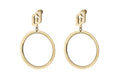 Orecchini Liu Jo Essential Acciaio Gold Logo e Cerchio - packshot ufficiale
