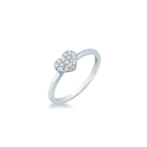 Anello Mirco Visconti Cuore Pavé Oro Bianco 18kt Diamanti