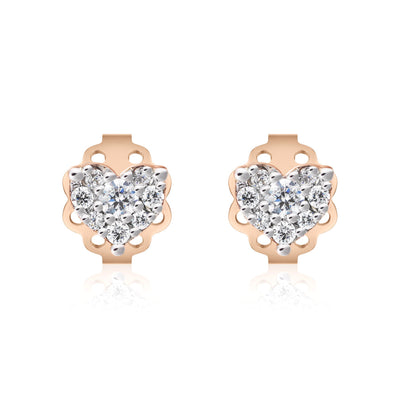 Orecchini Cuore Oro Rosa e Diamanti Roberto Giannotti - packshot ufficiale