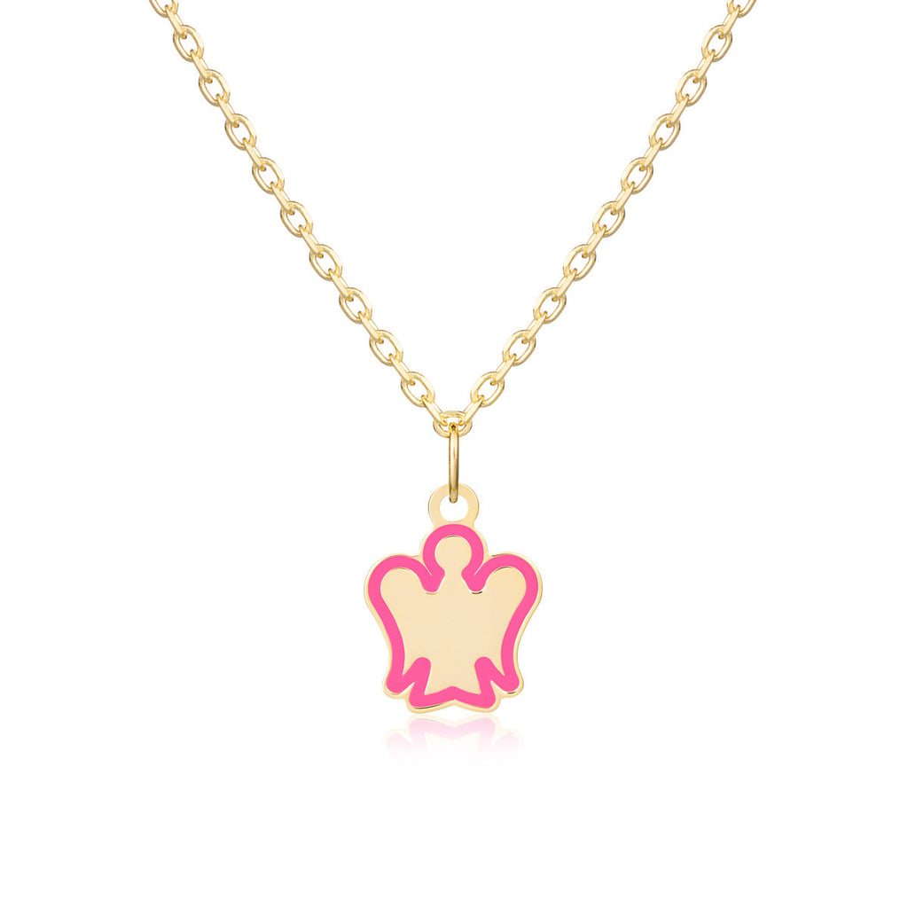 Collana Bimba Oro 9kt Roberto Giannotti Angelo Smalto Rosa - packshot ufficiale