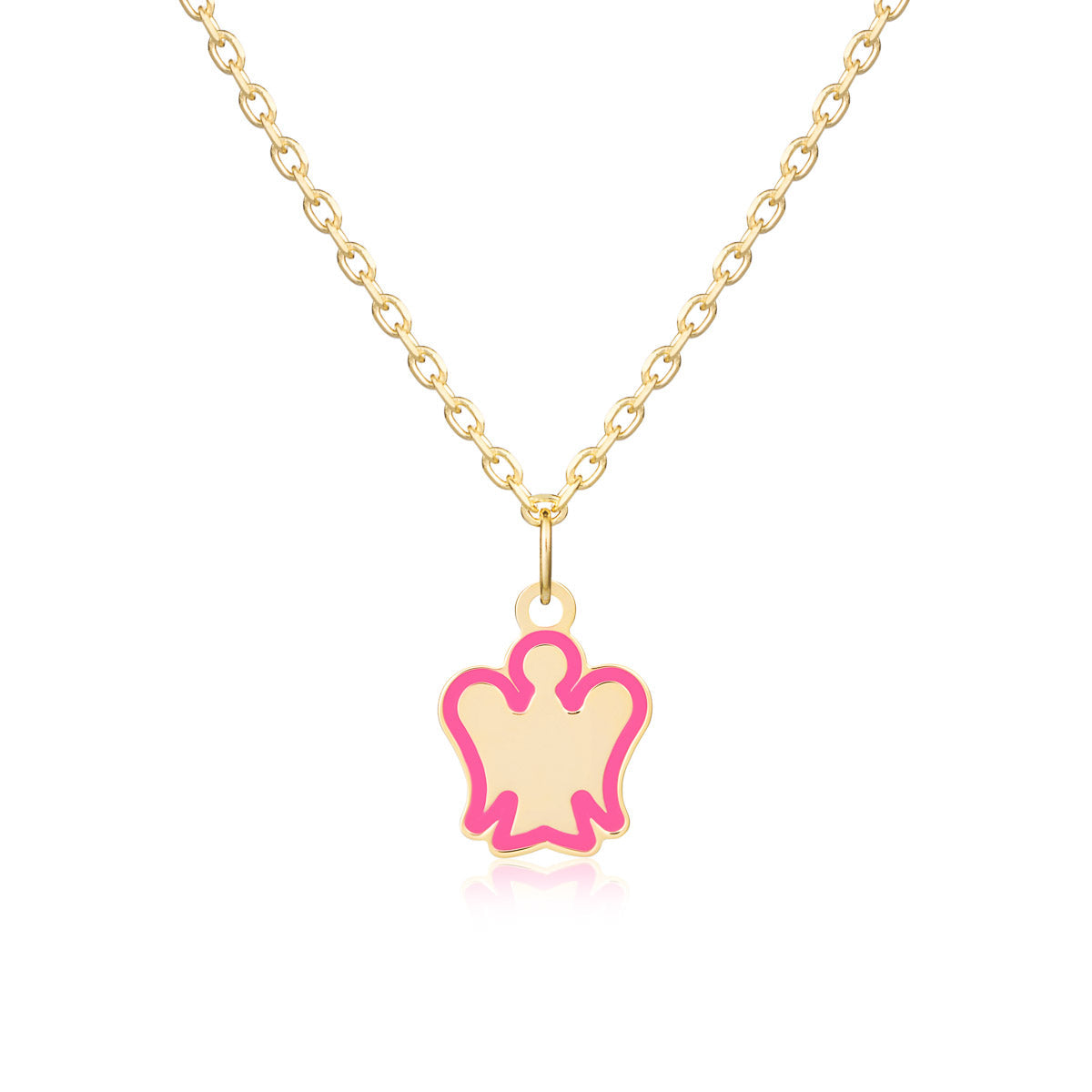 Collana Bimba Oro 9kt Roberto Giannotti Angelo Smalto Rosa - packshot ufficiale
