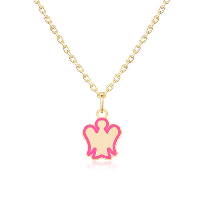 Collana Bimba Oro 9kt Roberto Giannotti Angelo Smalto Rosa - packshot ufficiale