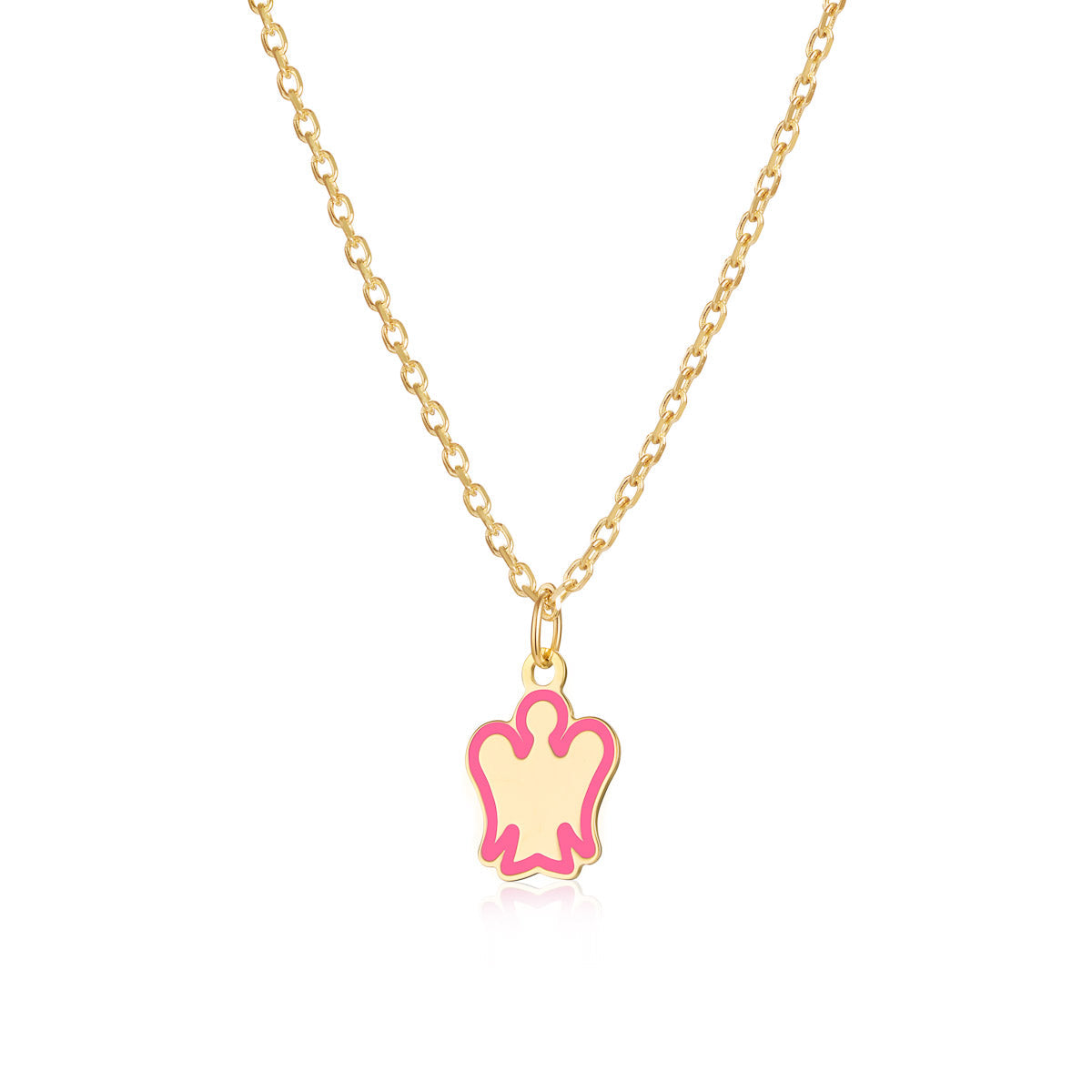 Collana Bimba Oro 9kt Roberto Giannotti Angelo Smalto Rosa - vista 2