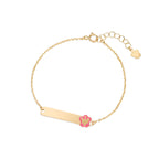 Bracciale Oro 9kt Roberto Giannotti Targhetta Angelo Rosa - packshot ufficiale