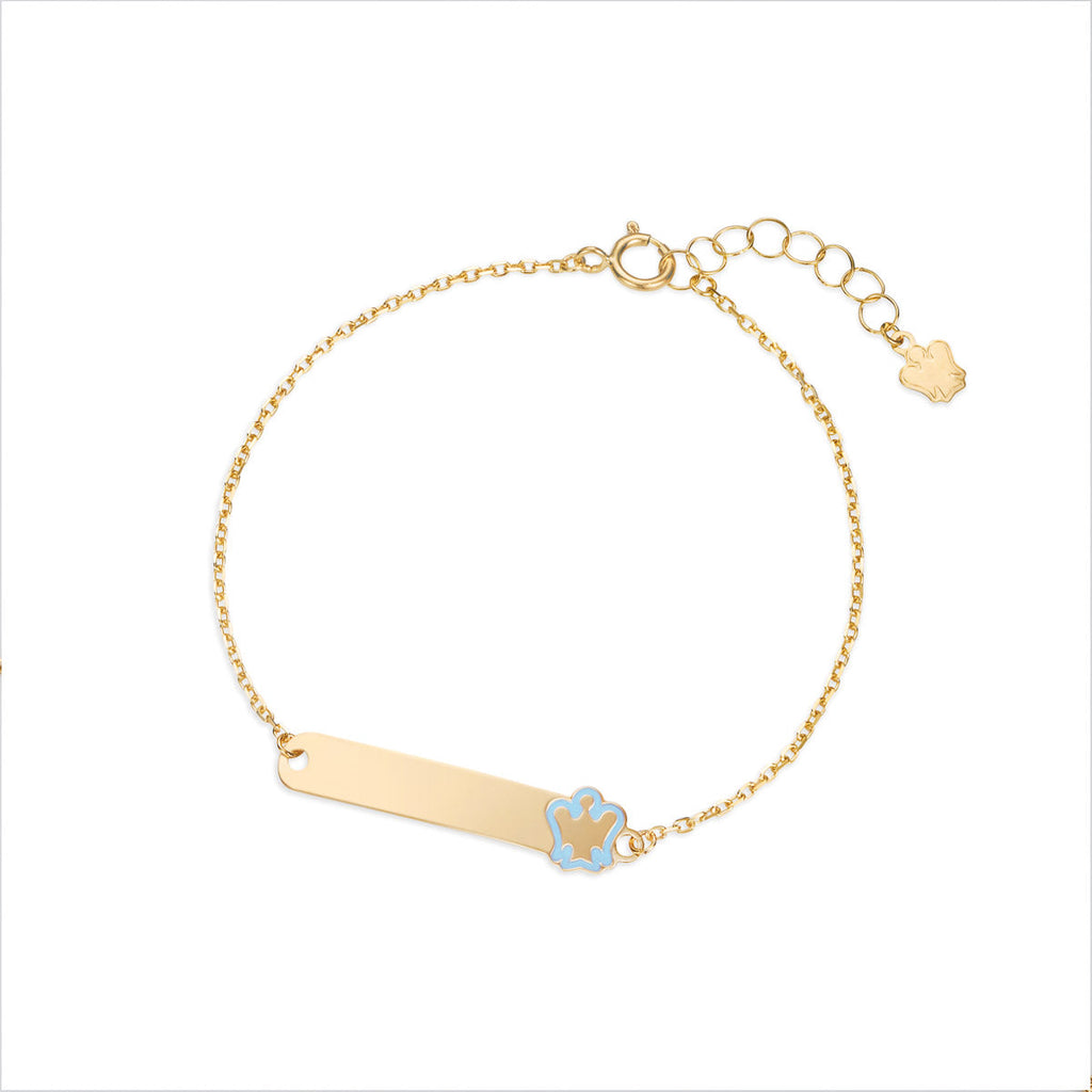 Bracciale Oro 9kt Roberto Giannotti Targhetta Angelo Celeste - packshot ufficiale