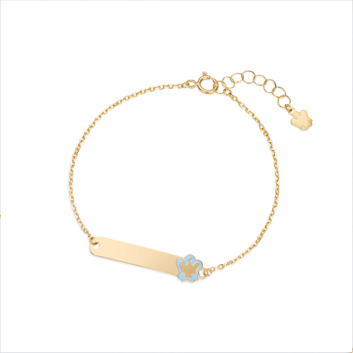 Bracciale Oro 9kt Roberto Giannotti Targhetta Angelo Celeste - packshot ufficiale