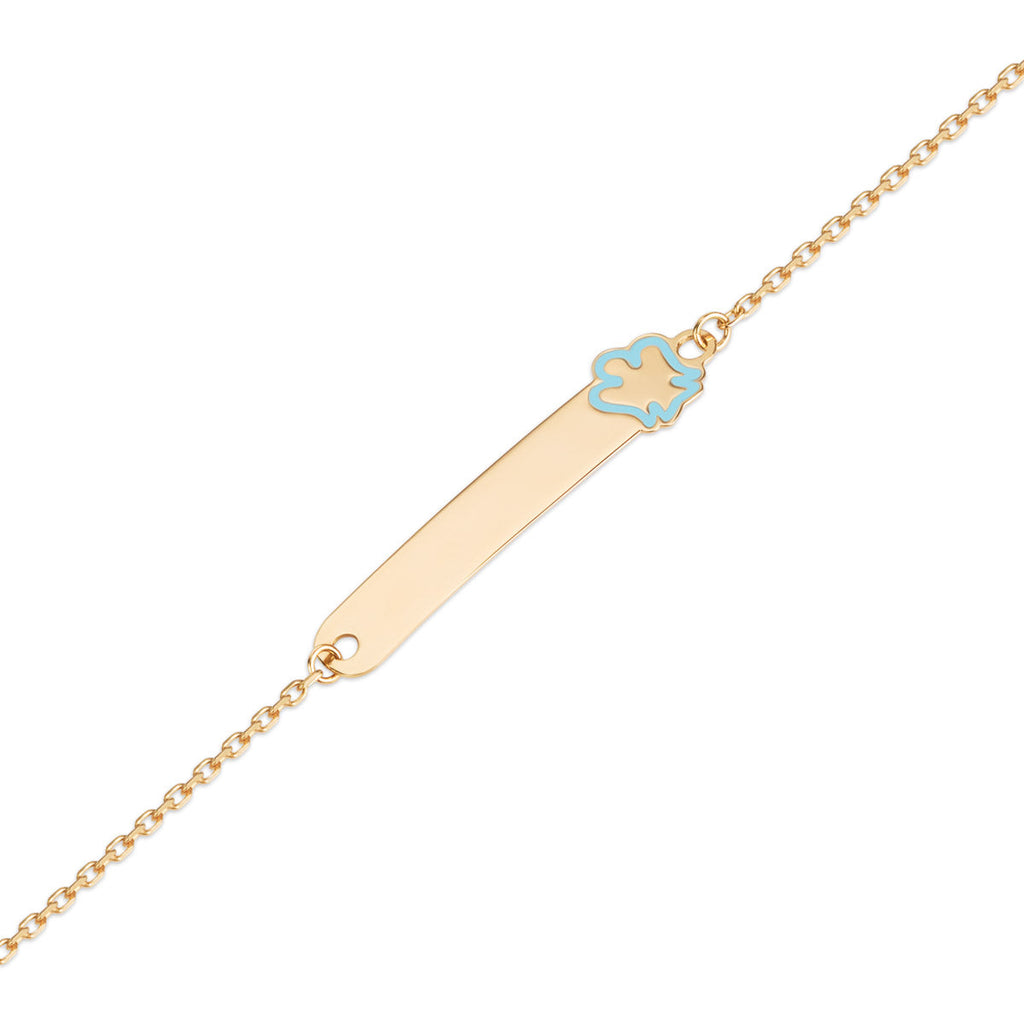 Bracciale Oro 9kt Roberto Giannotti Targhetta Angelo Celeste - vista 2