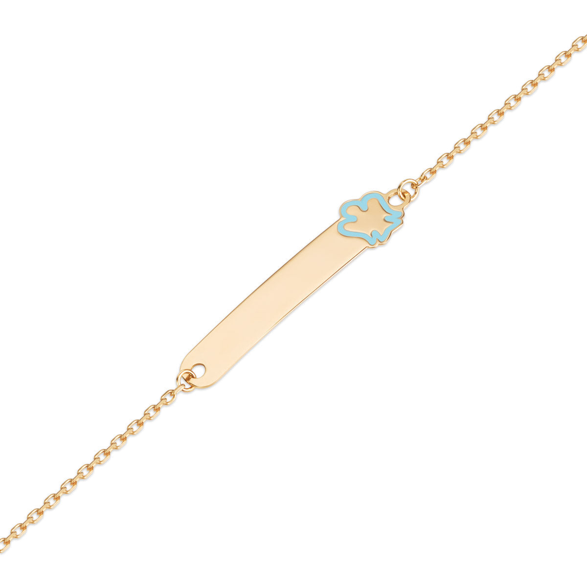 Bracciale Oro 9kt Roberto Giannotti Targhetta Angelo Celeste - vista 2
