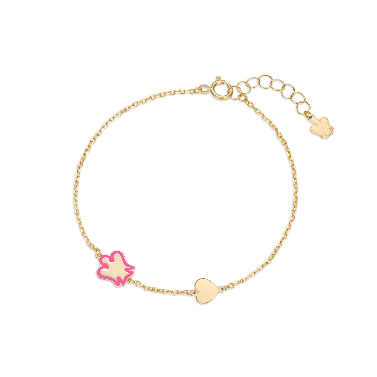 Bracciale Oro 9kt Roberto Giannotti Angelo Rosa e Cuore - packshot ufficiale