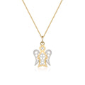 Ciondolo Roberto Giannotti angelo bicolore in oro bianco e oro giallo 9kt - packshot ufficiale