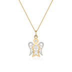 Ciondolo Roberto Giannotti angelo bicolore in oro bianco e oro giallo 9kt - packshot ufficiale