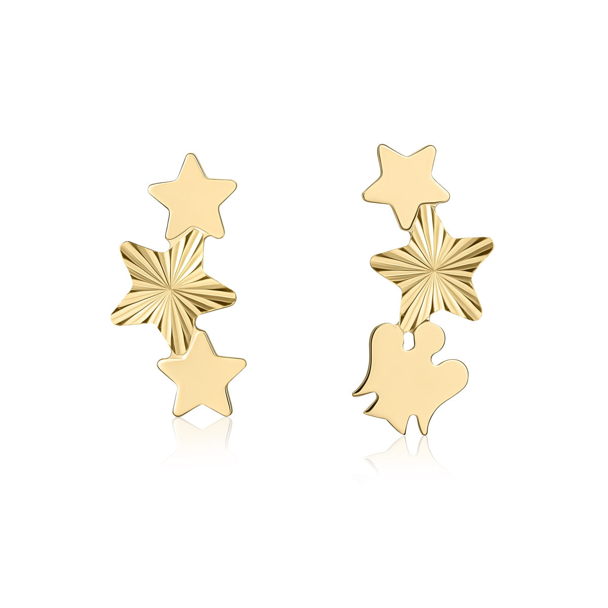 Orecchini Stelle e Angelo Oro Giallo 9kt Roberto Giannotti - packshot ufficiale