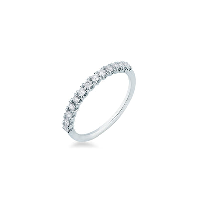 Anello riviera Mirco Visconti in oro bianco 18kt con diamanti 0,32 ct montati a quattro punte