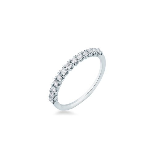 Anello riviera Mirco Visconti in oro bianco 18kt con diamanti 0,32 ct montati a quattro punte