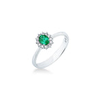 Anello Mirco Visconti Oro Bianco 18kt Smeraldo e Diamanti