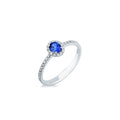 Anello Mirco Visconti Oro Bianco 18kt Zaffiro 0,48 ct e Diamanti