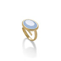 Anello Aquaforte Caramelle Ovali Argento Pasta Vitrea Blu H4181137 | ARVIMO Gioielli