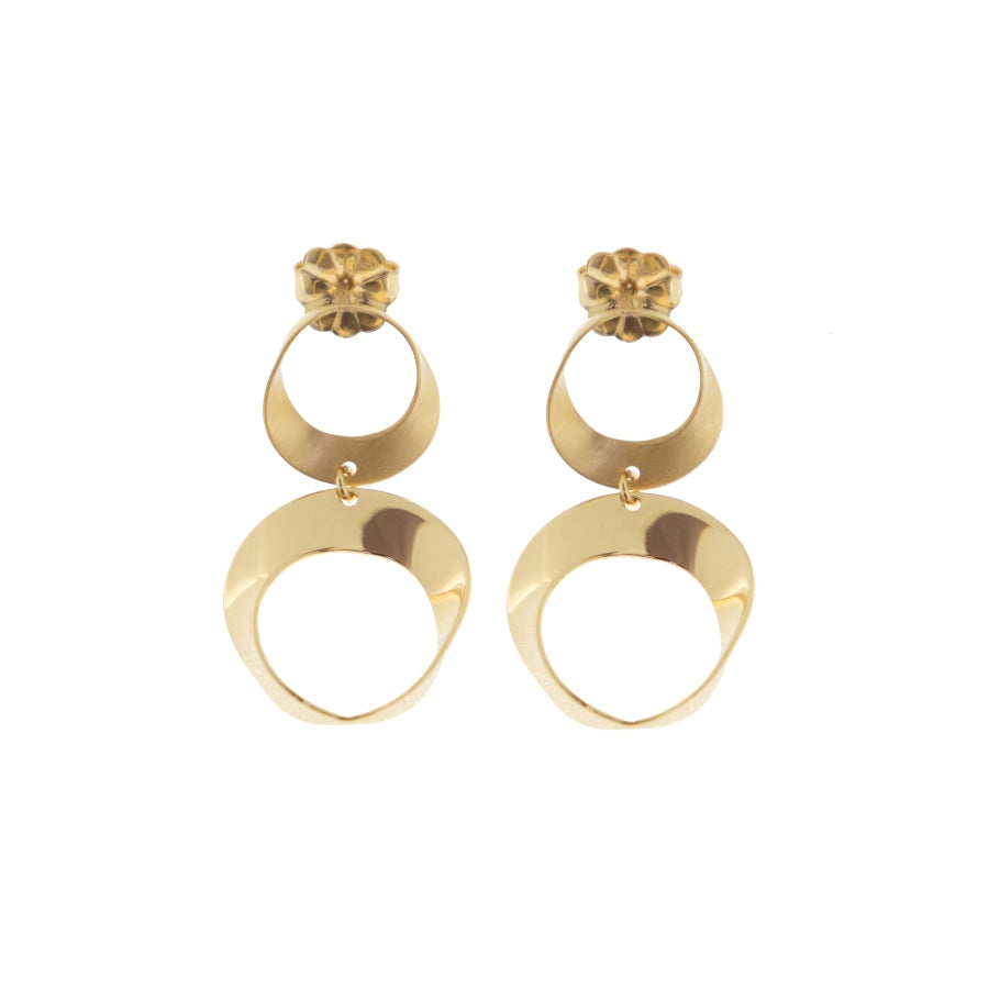 Orecchini Aquaforte Lune Argento Pendenti Spazzolati H4180513 | ARVIMO Gioielli