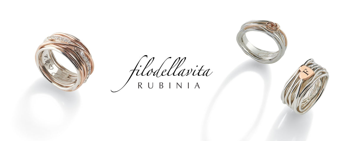 Anelli Rubinia Filodellavita in argento e oro rosa: scopri la collezione da Arvimo Gioielli