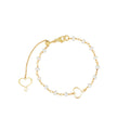 Bracciale Maman et Sophie Trame Rosario di Perle Bianche e Cuore Passante
