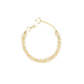 Bracciale Maman et Sophie Trame 2 Fili Perle Bianche e Catene