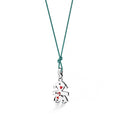 Ciondolo le Bebe' Lovely Bimba Oro Bianco Cuore e Diamantino