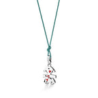 Ciondolo le Bebe' Lovely Bimba Oro Bianco Cuore e Diamantino